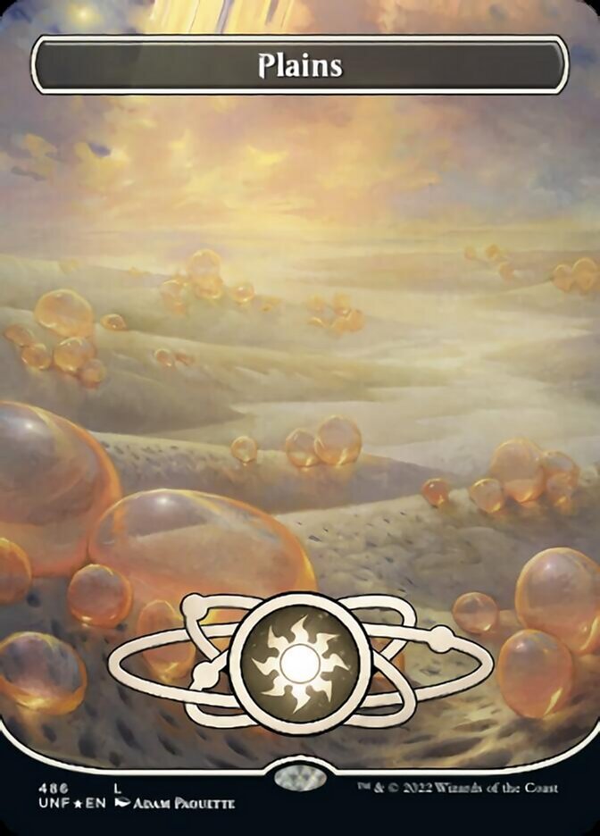 Plains (486) (Planetary Space-ic Land) (Galaxy Foil) [Unfinity] | Gate City Games LLC