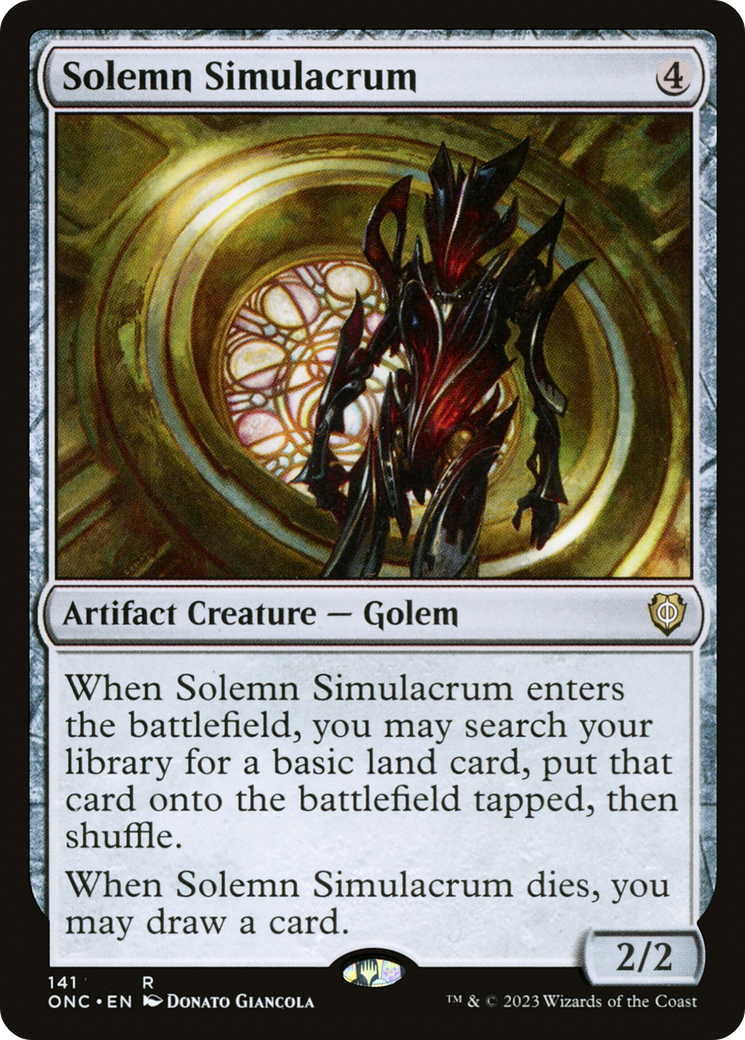 Solemn Simulacrum [Phyrexia: All Will Be One Commander] | Gate City Games LLC