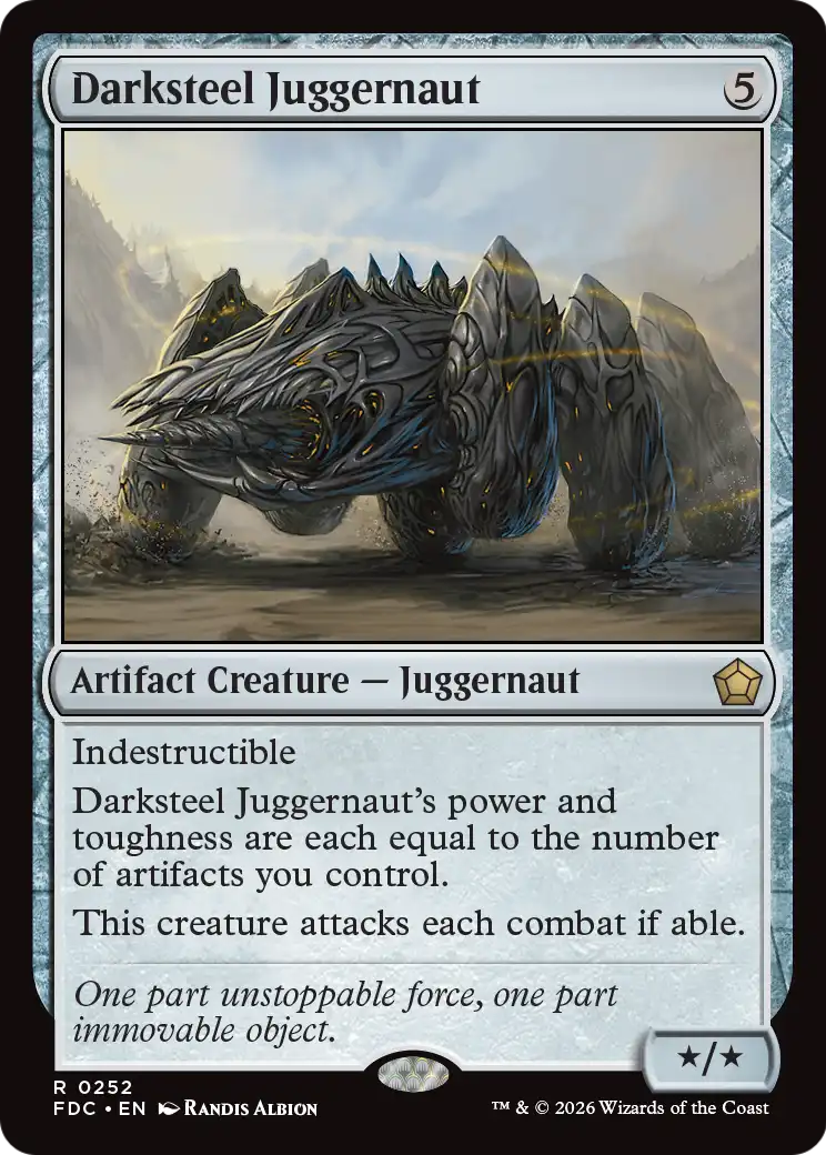 Darksteel Juggernaut [Foundations Commander] | Gate City Games LLC