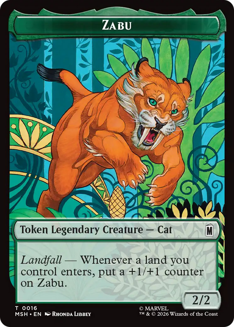 Redwing // Zabu Double-Sided Token [Marvel Super Heroes Tokens] | Gate City Games LLC