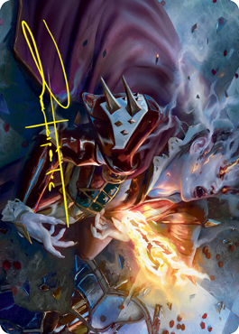Flame-Blessed Bolt Art Card (Gold-Stamped Signature) [Innistrad: Crimson Vow Art Series] | Gate City Games LLC