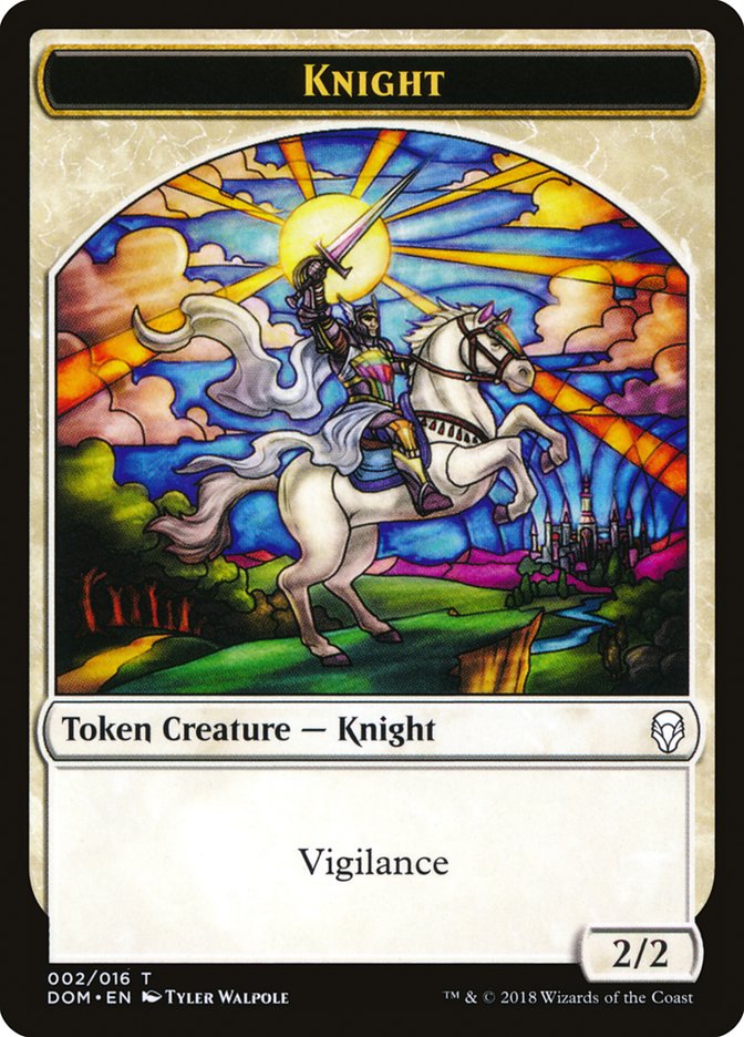 Knight Token (002/016) [Dominaria Tokens] | Gate City Games LLC