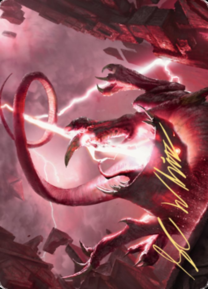 Thundering Rebuke Art Card (Gold-Stamped Signature) [Zendikar Rising Art Series] | Gate City Games LLC