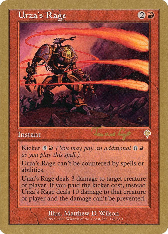 Urza's Rage (Tom van de Logt) [World Championship Decks 2001] | Gate City Games LLC
