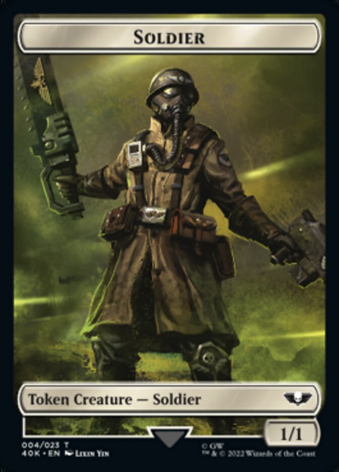 Soldier (004) // Vanguard Suppressor Double-Sided Token (Surge Foil) [Warhammer 40,000 Tokens] | Gate City Games LLC