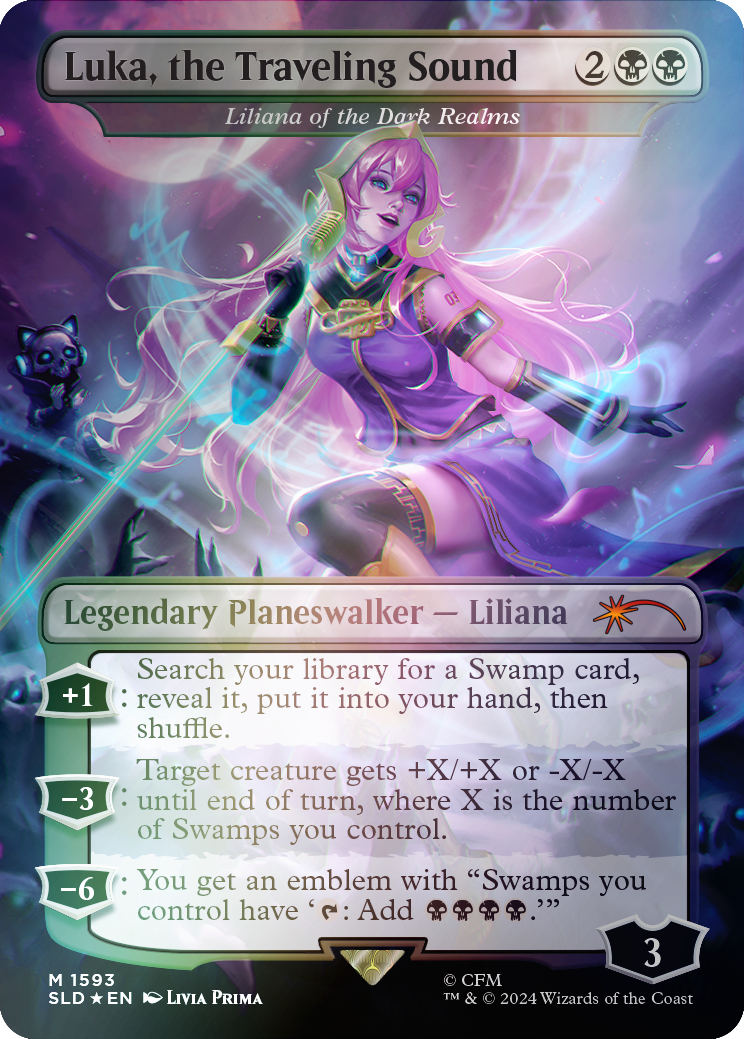 Luka, the Traveling Sound - Liliana of the Dark Realms (Rainbow Foil) [Secret Lair Drop Series] | Gate City Games LLC