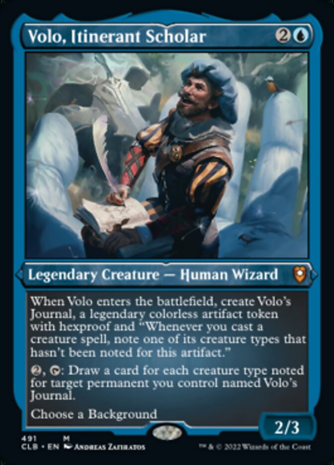 Volo, Itinerant Scholar (Foil Etched) [Commander Legends: Battle for Baldur's Gate] | Gate City Games LLC