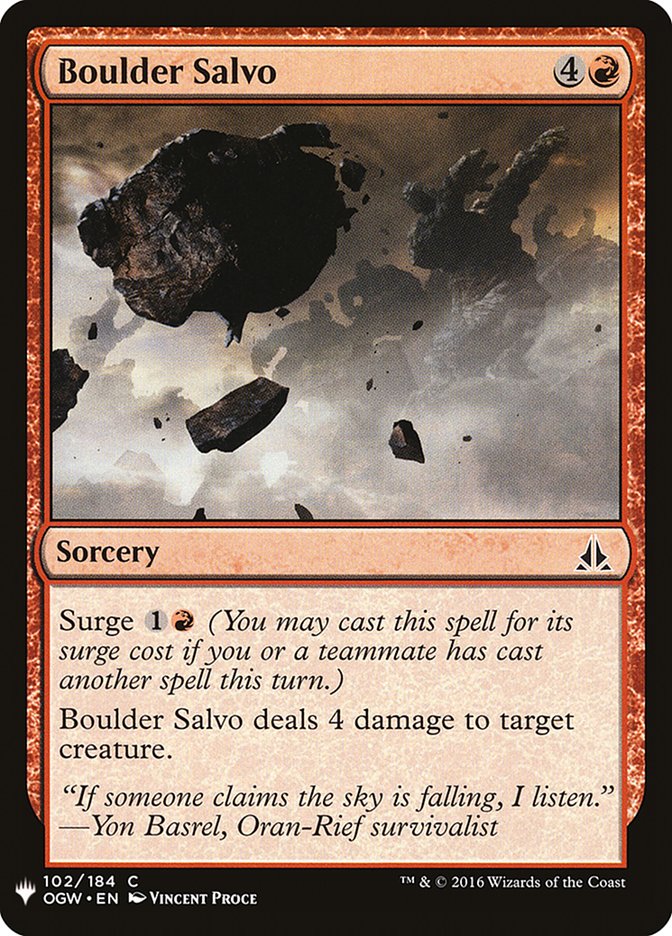 Boulder Salvo [Mystery Booster] | Gate City Games LLC