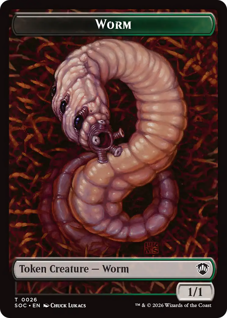 Eldrazi Spawn // Worm Double-Sided Token [Secrets of Strixhaven Commander Tokens] | Gate City Games LLC