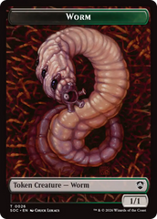 Eldrazi Spawn // Worm Double-Sided Token [Secrets of Strixhaven Commander Tokens] | Gate City Games LLC