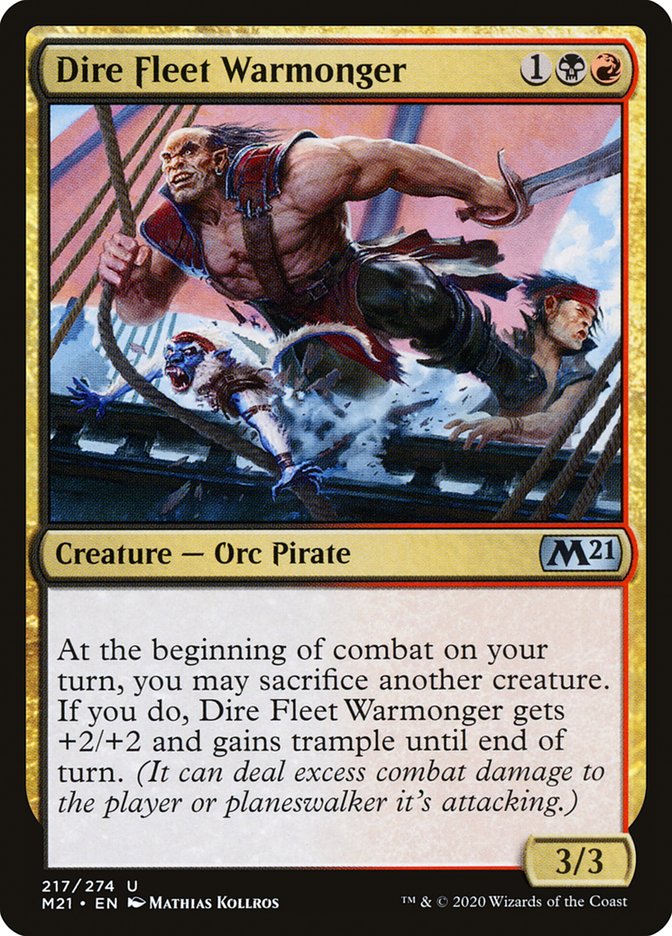 Dire Fleet Warmonger [Core Set 2021] | Gate City Games LLC