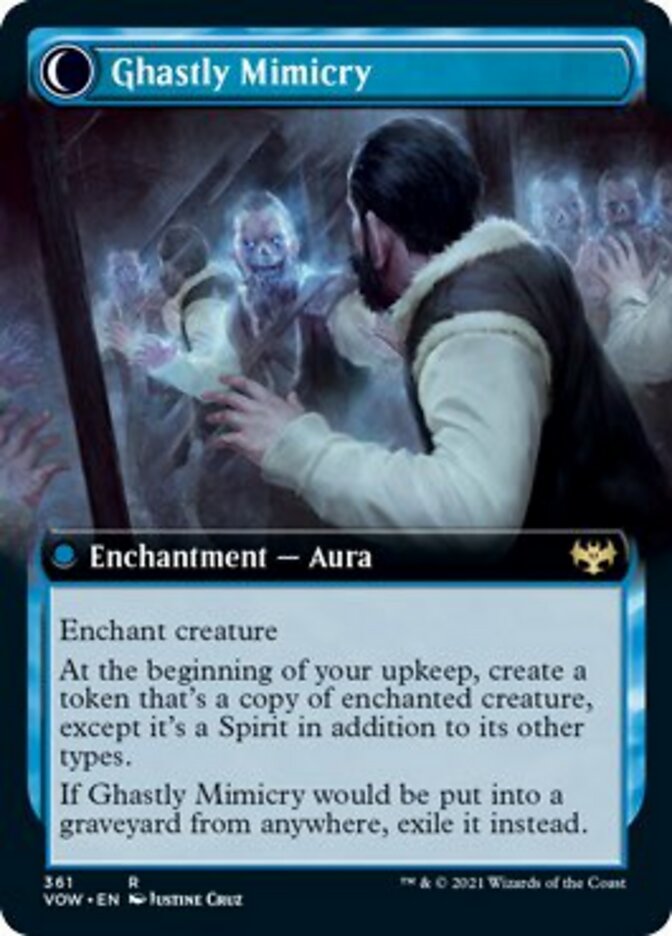 Mirrorhall Mimic // Ghastly Mimicry (Extended Art) [Innistrad: Crimson Vow] | Gate City Games LLC
