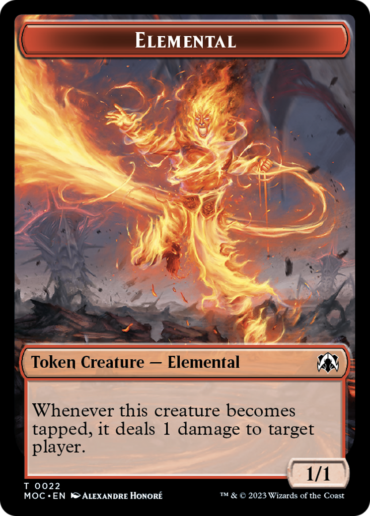Elemental (22) // Elemental (9) Double-Sided Token [March of the Machine Commander Tokens] | Gate City Games LLC