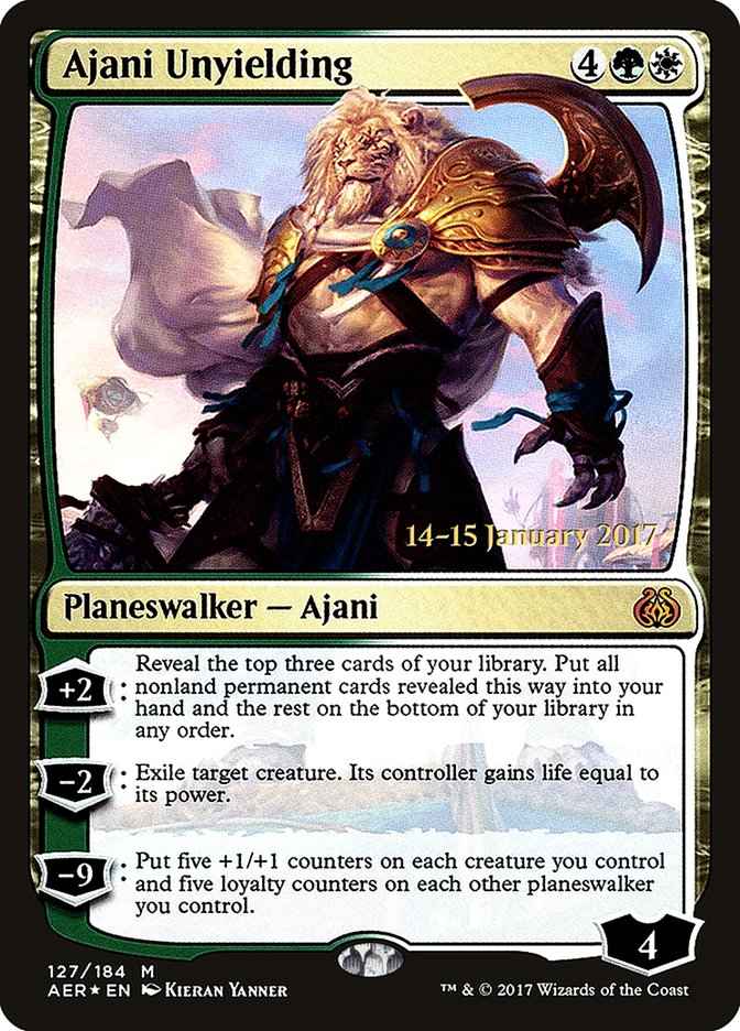 Ajani Unyielding [Aether Revolt Prerelease Promos] | Gate City Games LLC