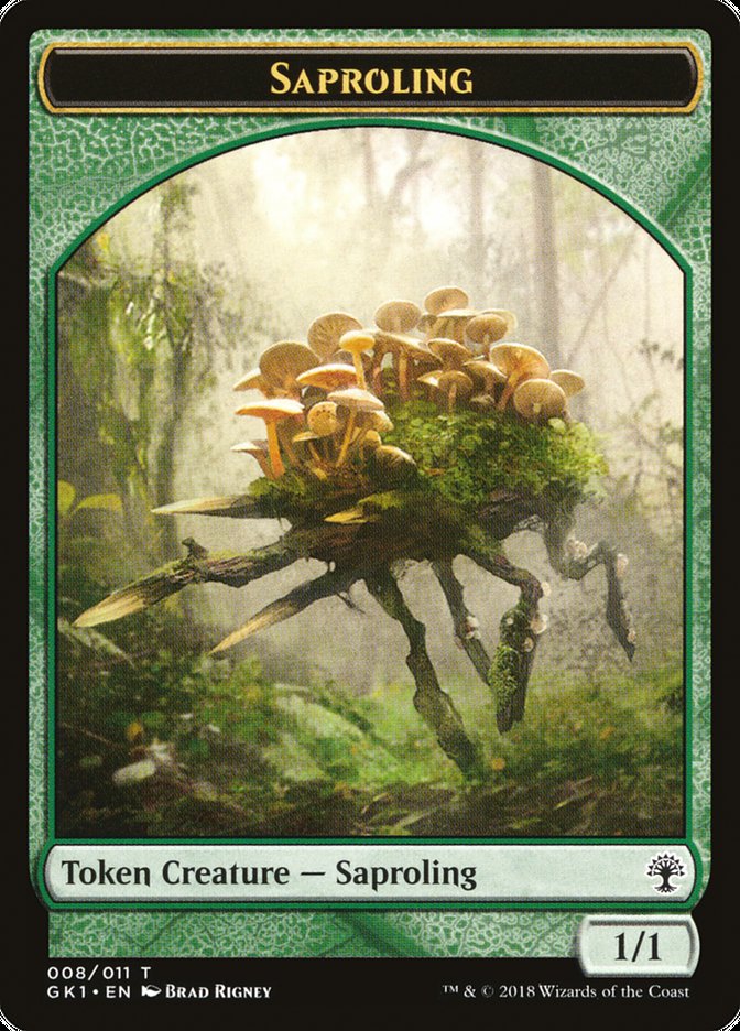 Saproling // Elf Knight Double-Sided Token [Guilds of Ravnica Guild Kit Tokens] | Gate City Games LLC