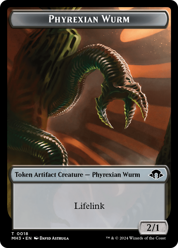 Phyrexian Wurm Token (0018) [Modern Horizons 3 Tokens] | Gate City Games LLC