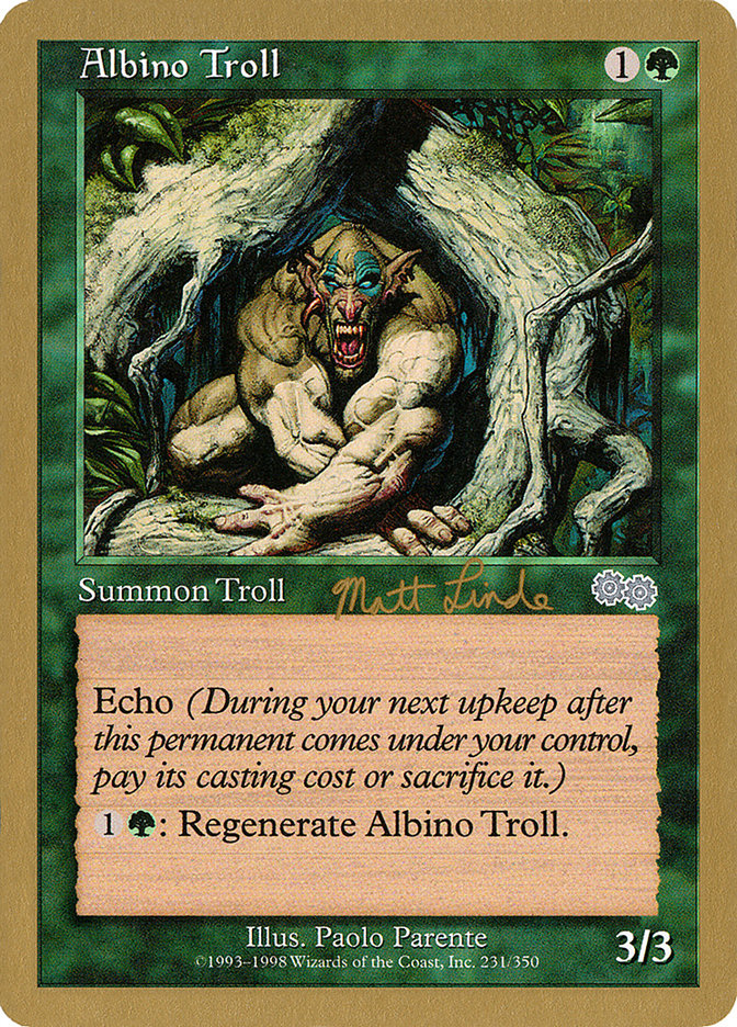 Albino Troll (Matt Linde) [World Championship Decks 1999] | Gate City Games LLC