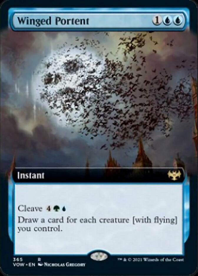 Winged Portent (Extended Art) [Innistrad: Crimson Vow] | Gate City Games LLC