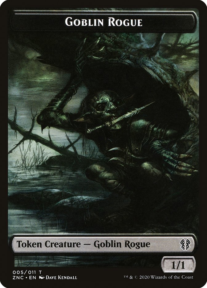 Faerie Rogue // Goblin Rogue Double-Sided Token [Zendikar Rising Commander Tokens] | Gate City Games LLC