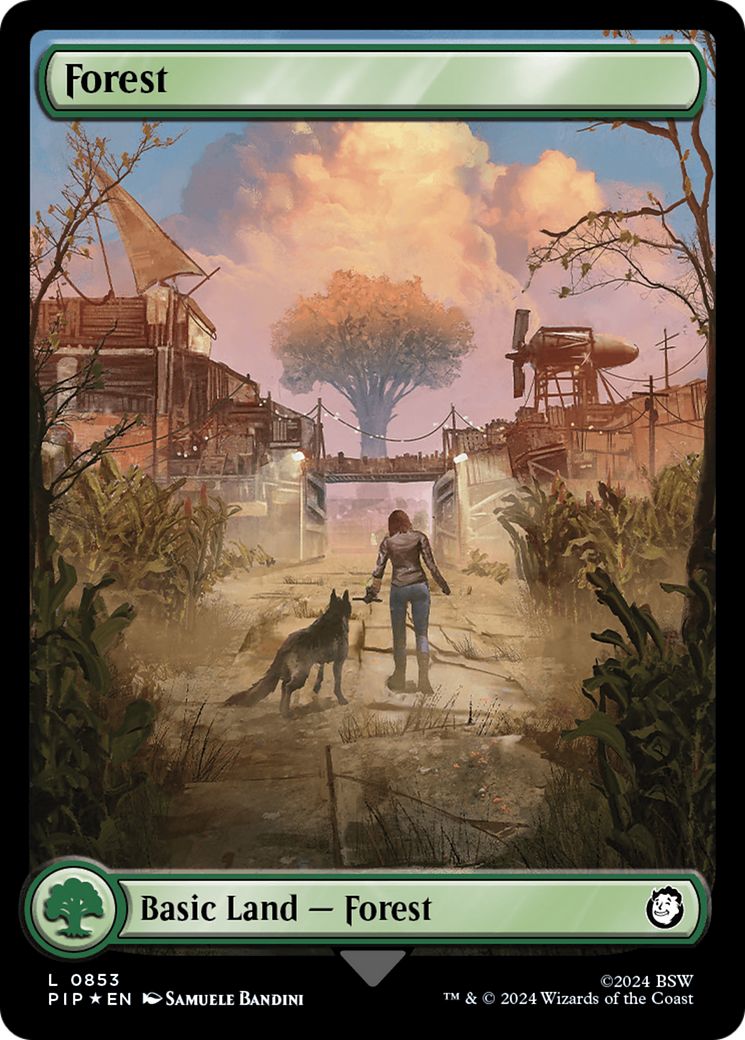 Forest (0853) (Surge Foil) [Fallout] | Gate City Games LLC