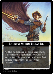 Bounty: Miron Tillas Jr. // Bounty Rules Double-Sided Token [Outlaws of Thunder Junction Commander Tokens] | Gate City Games LLC