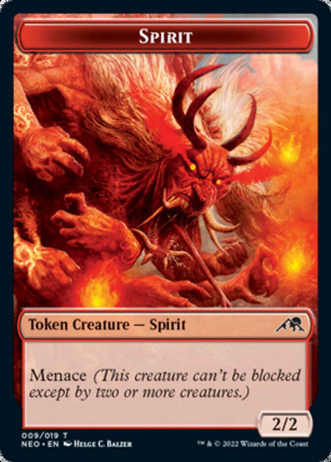 Elemental // Spirit (009) Double-Sided Token [Kamigawa: Neon Dynasty Commander Tokens] | Gate City Games LLC