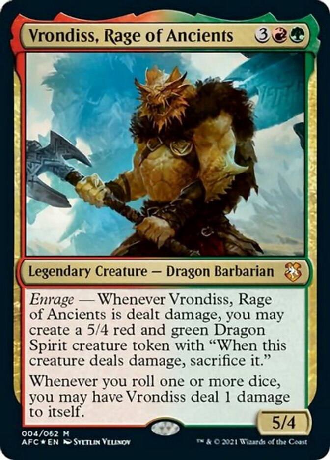 Vrondiss, Rage of Ancients (Display Commander) [Dungeons & Dragons: Adventures in the Forgotten Realms Commander] | Gate City Games LLC