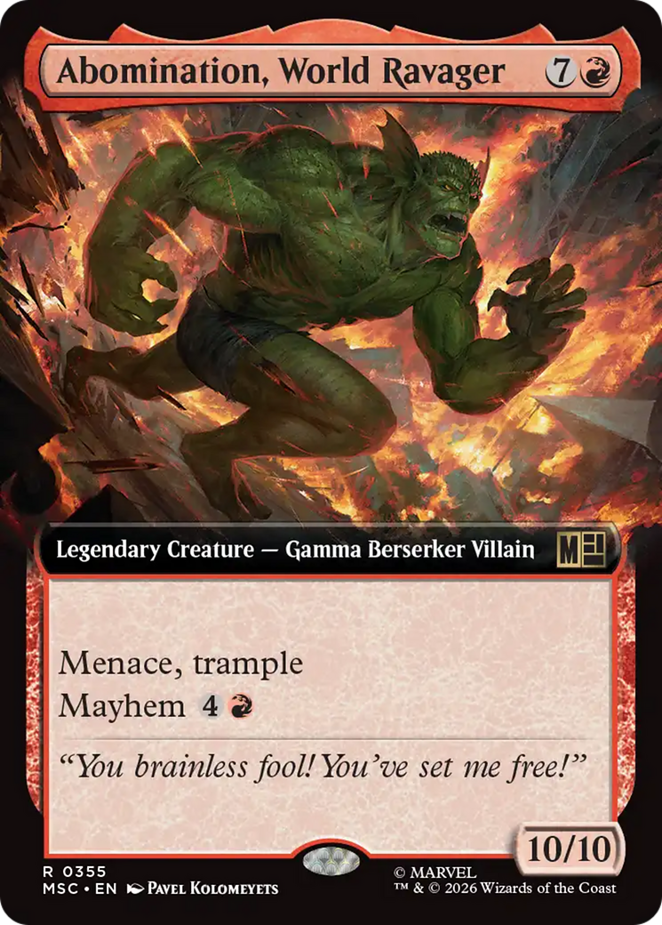Abomination, World Ravager (Extended Art) [Marvel Super Heroes Commander] | Gate City Games LLC