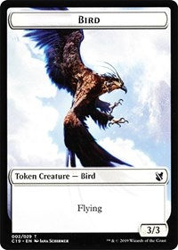 Bird (002) // Sculpture Double-Sided Token [Commander 2019 Tokens] | Gate City Games LLC