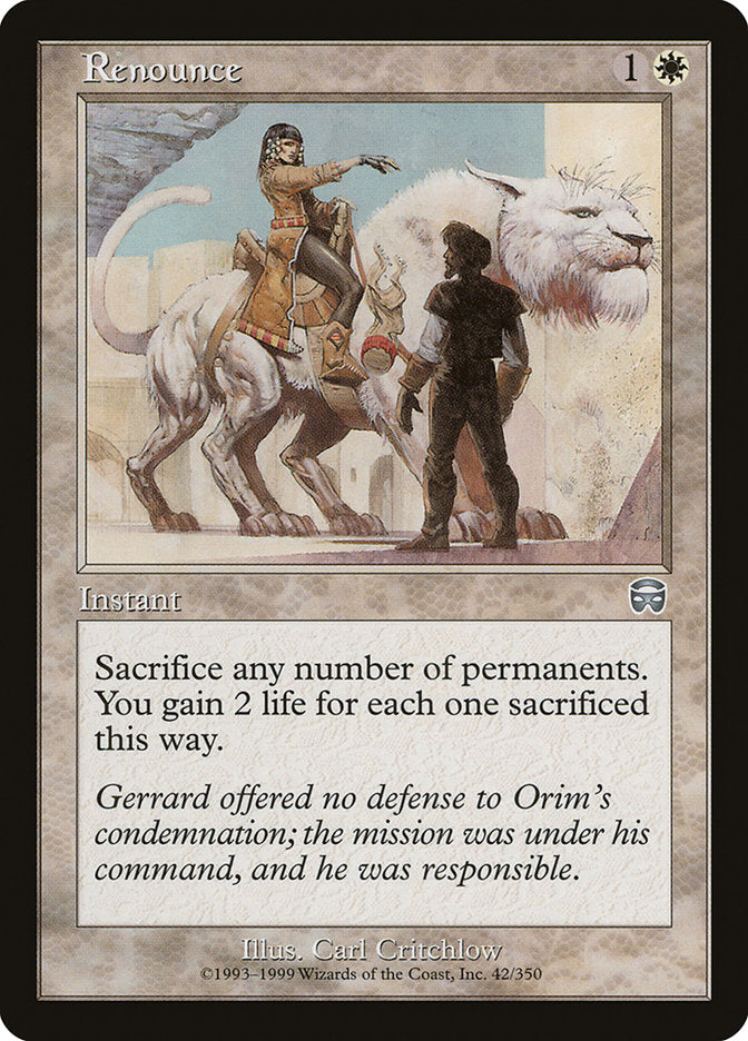 Renounce [Mercadian Masques] | Gate City Games LLC