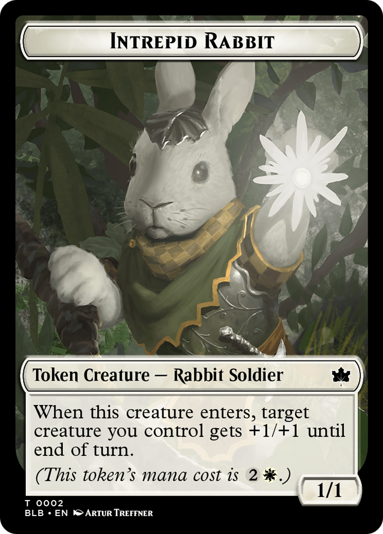 Intrepid Rabbit Token [Bloomburrow Tokens] | Gate City Games LLC