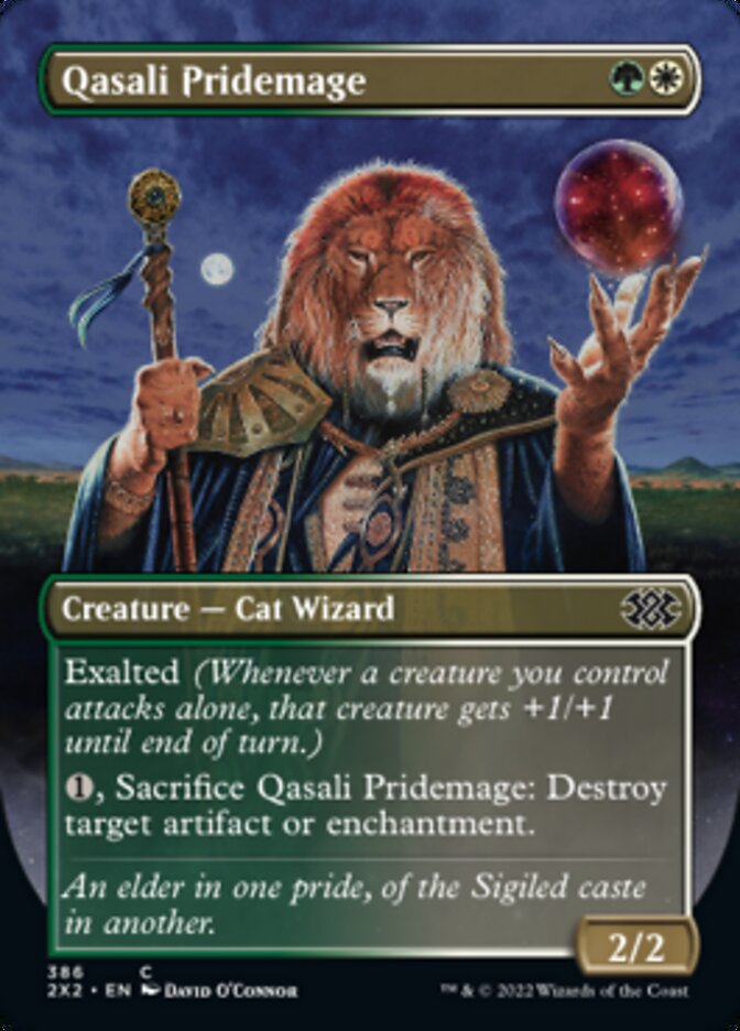 Qasali Pridemage (Borderless Alternate Art) [Double Masters 2022] | Gate City Games LLC