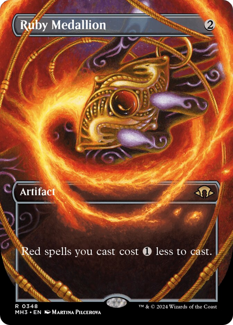 Ruby Medallion (Borderless) [Modern Horizons 3] | Gate City Games LLC