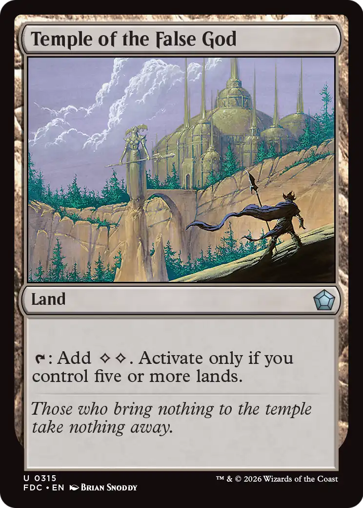 Temple of the False God [Foundations Commander] | Gate City Games LLC