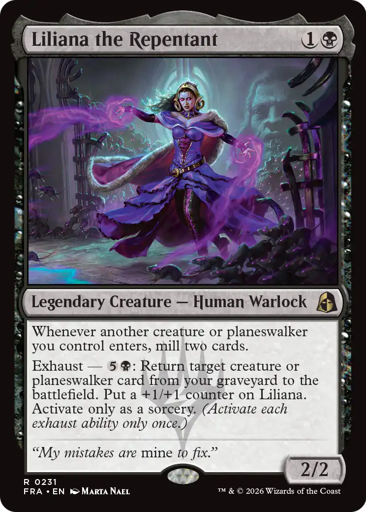 Liliana the Repentant [Reality Fracture] | Gate City Games LLC
