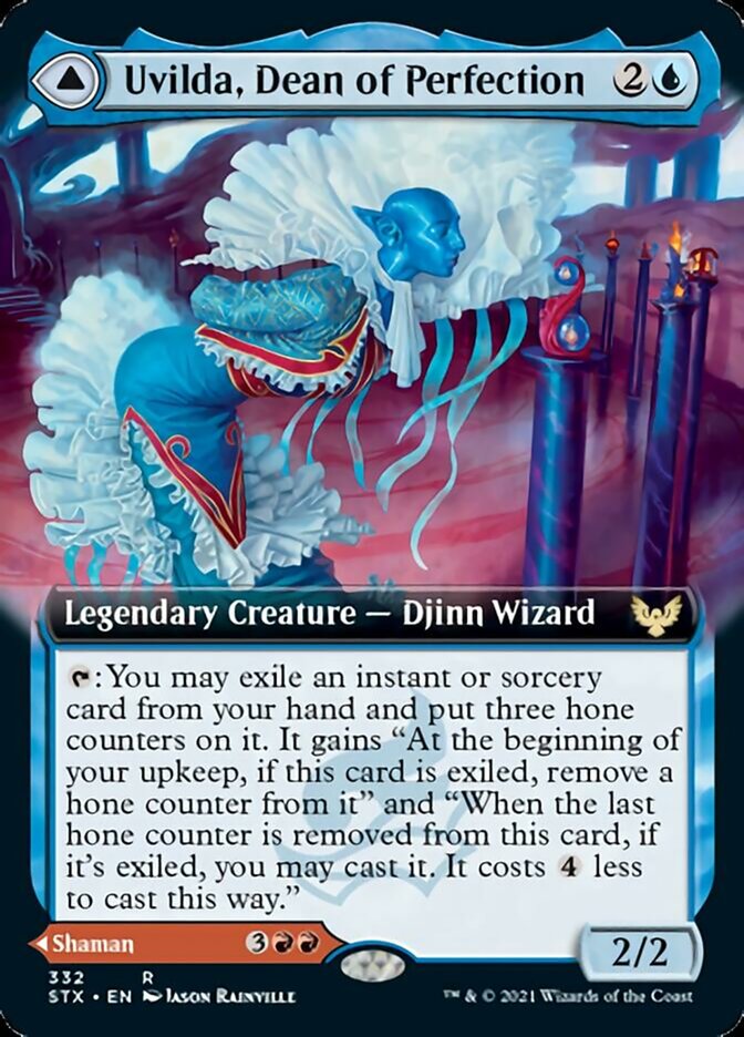 Uvilda, Dean of Perfection // Nassari, Dean of Expression (Extended Art) [Strixhaven: School of Mages] | Gate City Games LLC