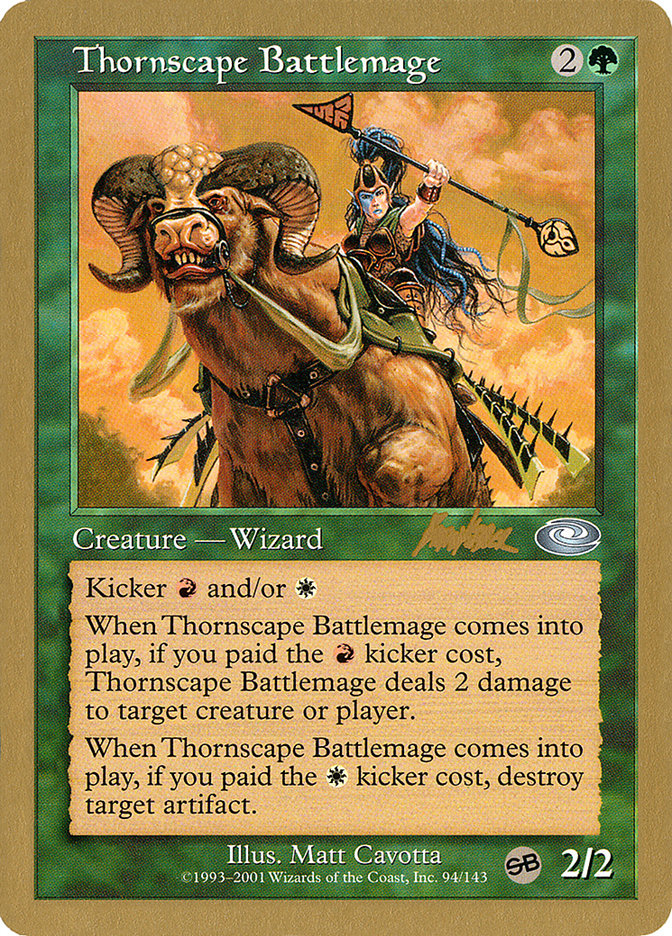 Thornscape Battlemage (Brian Kibler) (SB) [World Championship Decks 2002] | Gate City Games LLC