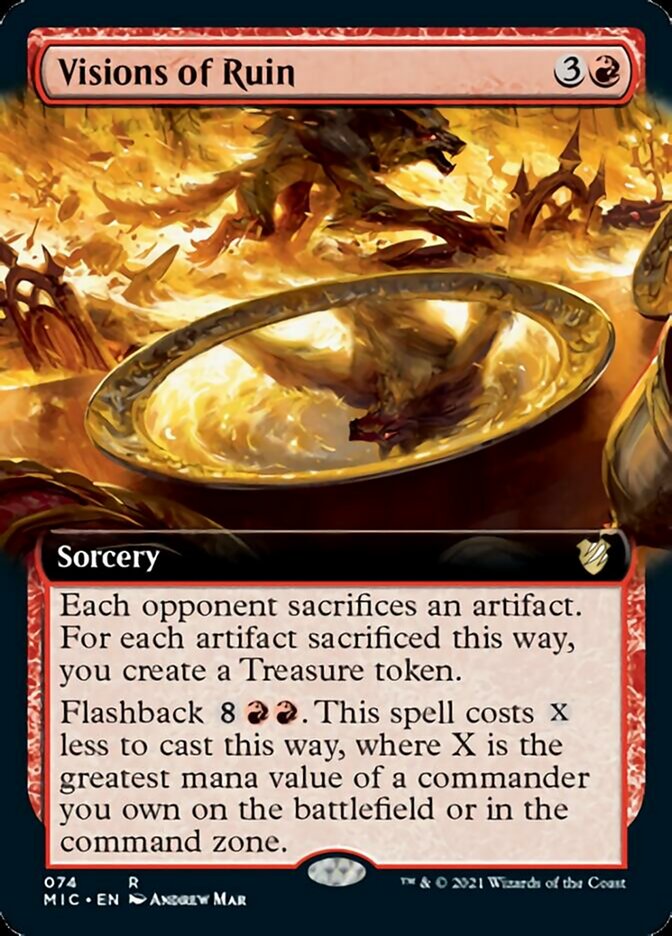 Visions of Ruin (Extended Art) [Innistrad: Midnight Hunt Commander] | Gate City Games LLC