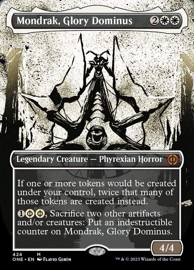 Mondrak, Glory Dominus (Borderless Ichor Step-and-Compleat Foil) [Phyrexia: All Will Be One] | Gate City Games LLC