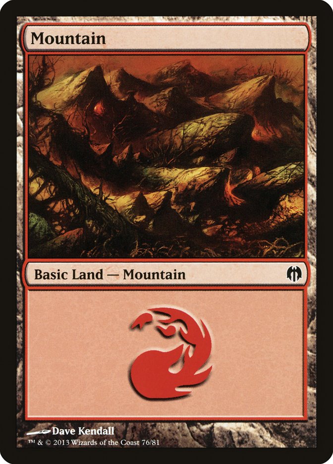 Mountain (76) [Duel Decks: Heroes vs. Monsters] | Gate City Games LLC