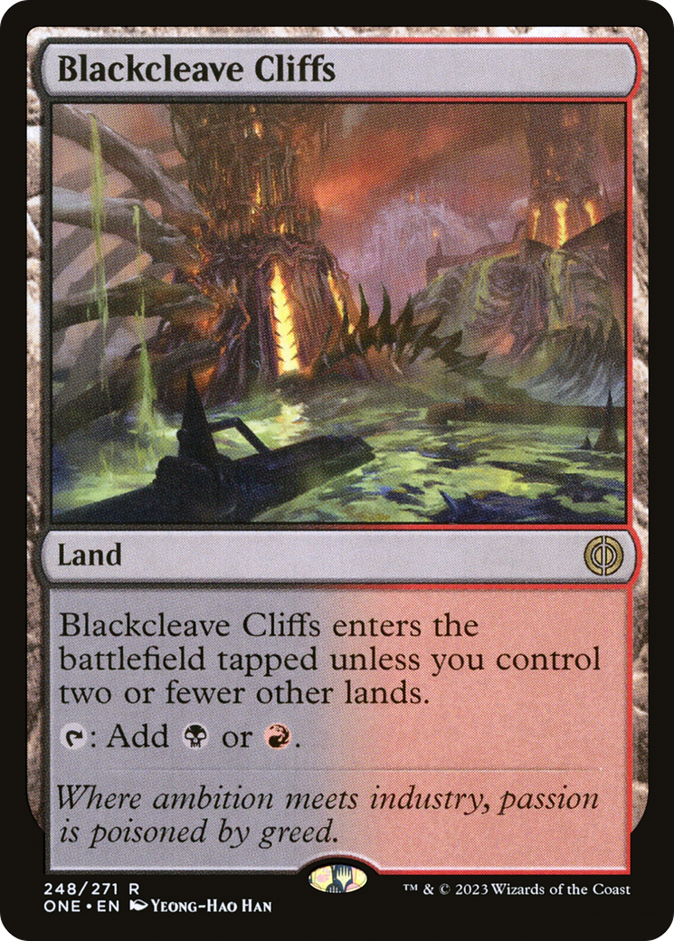 Blackcleave Cliffs [Phyrexia: All Will Be One] | Gate City Games LLC