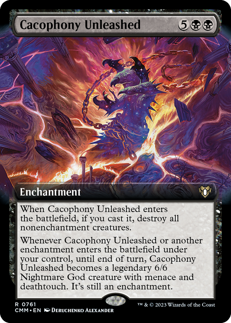 Cacophony Unleashed (Extended Art) [Commander Masters] | Gate City Games LLC