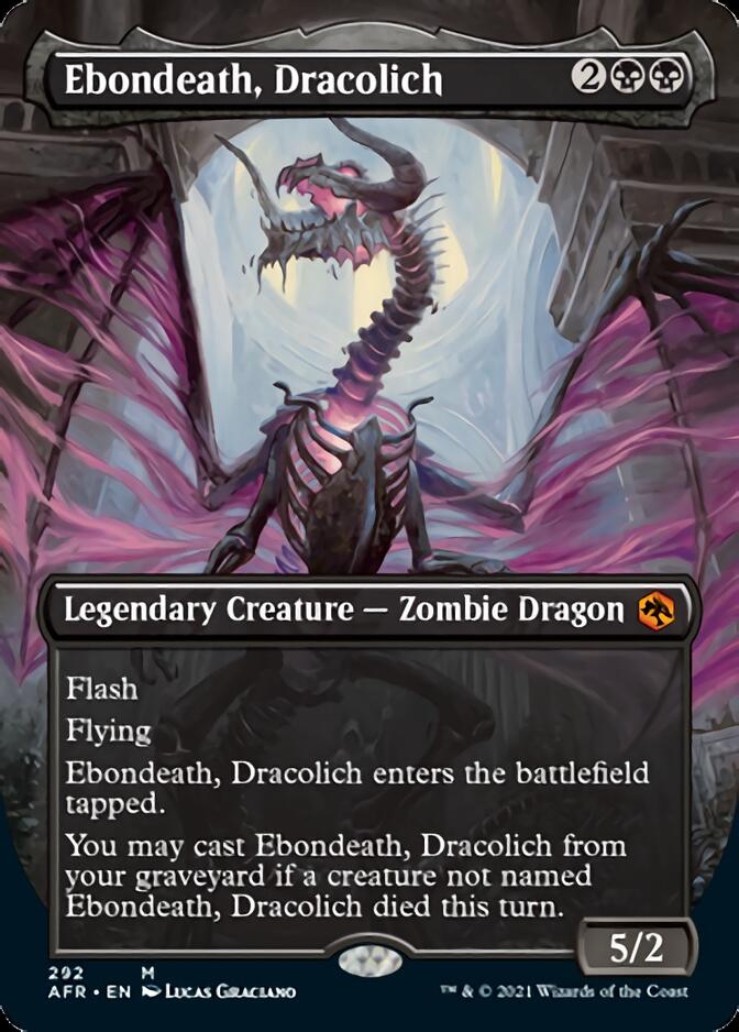 Ebondeath, Dracolich (Borderless Alternate Art) [Dungeons & Dragons: Adventures in the Forgotten Realms] | Gate City Games LLC