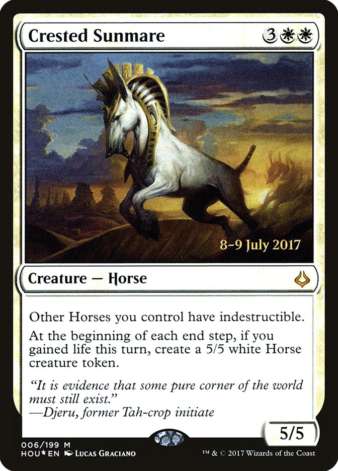 Crested Sunmare [Hour of Devastation Prerelease Promos] | Gate City Games LLC