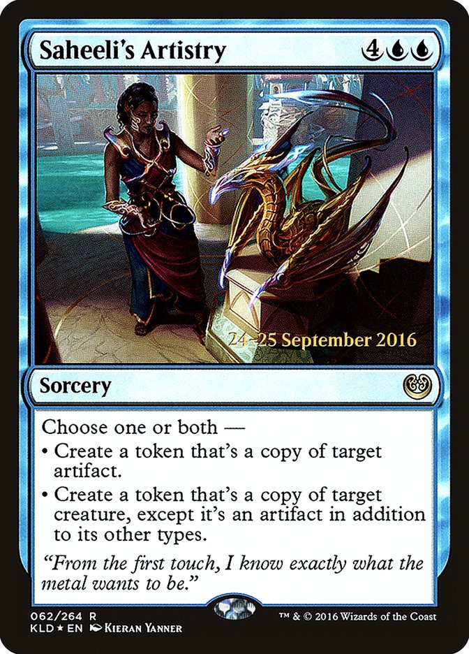 Saheeli's Artistry [Kaladesh Prerelease Promos] | Gate City Games LLC