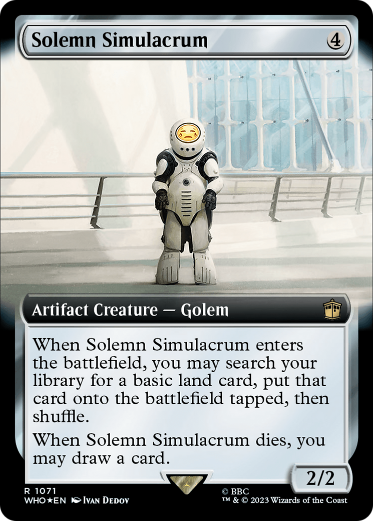 Solemn Simulacrum (Extended Art) (Surge Foil) [Doctor Who] | Gate City Games LLC