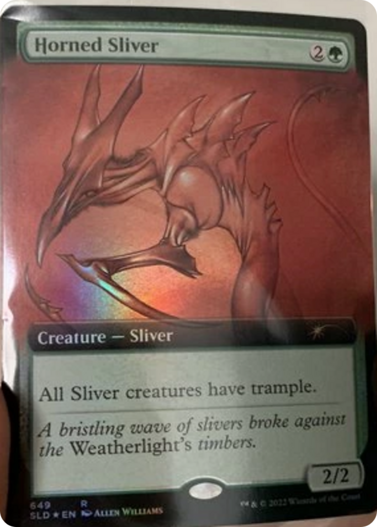 Horned Sliver (Extended Art) [Secret Lair Drop Promos] | Gate City Games LLC