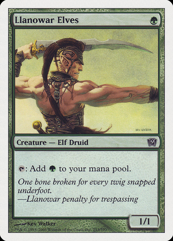 Llanowar Elves (9th Edition) [Oversize Cards] | Gate City Games LLC