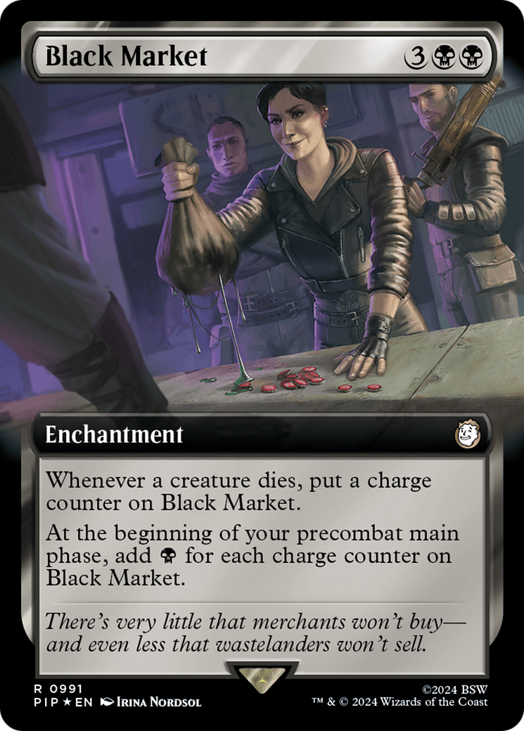 Black Market (Extended Art) (Surge Foil) [Fallout] | Gate City Games LLC