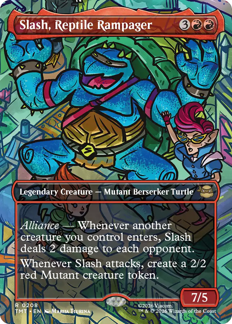 Slash, Reptile Rampager (Borderless) [Teenage Mutant Ninja Turtles] | Gate City Games LLC